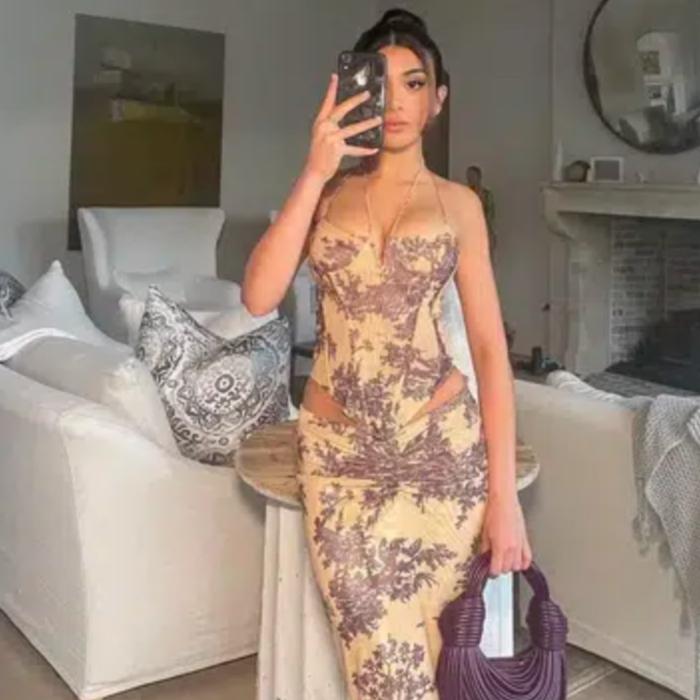 Miaou Apex Corset in Gold Toile